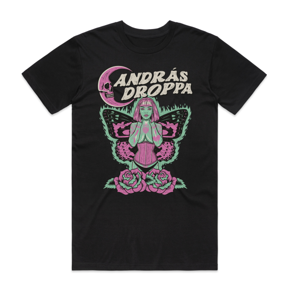 Painted Ladies by Andras Droppa single release t-shirt black