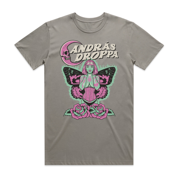 Painted Ladies by Andras Droppa single release t-shirt grey